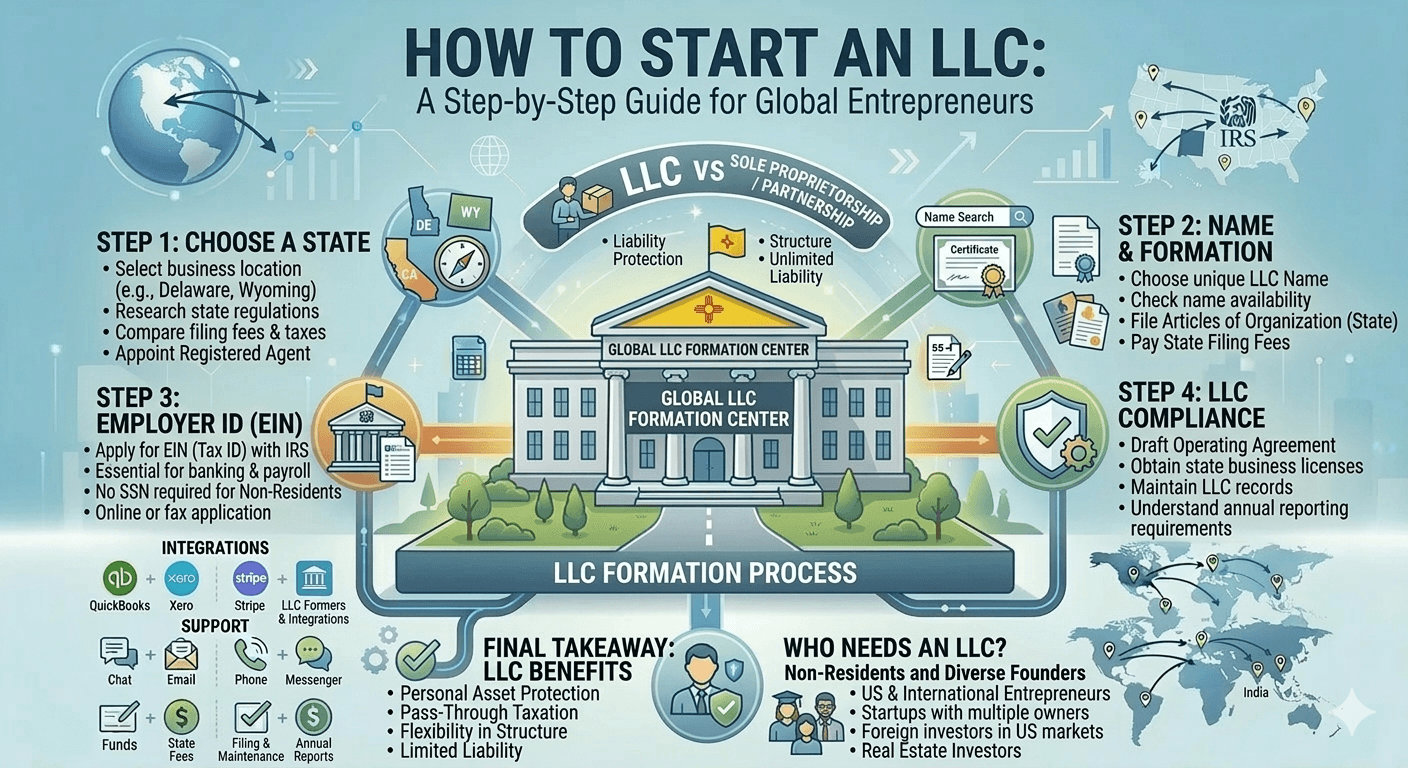 LLC Formation Process Infographic